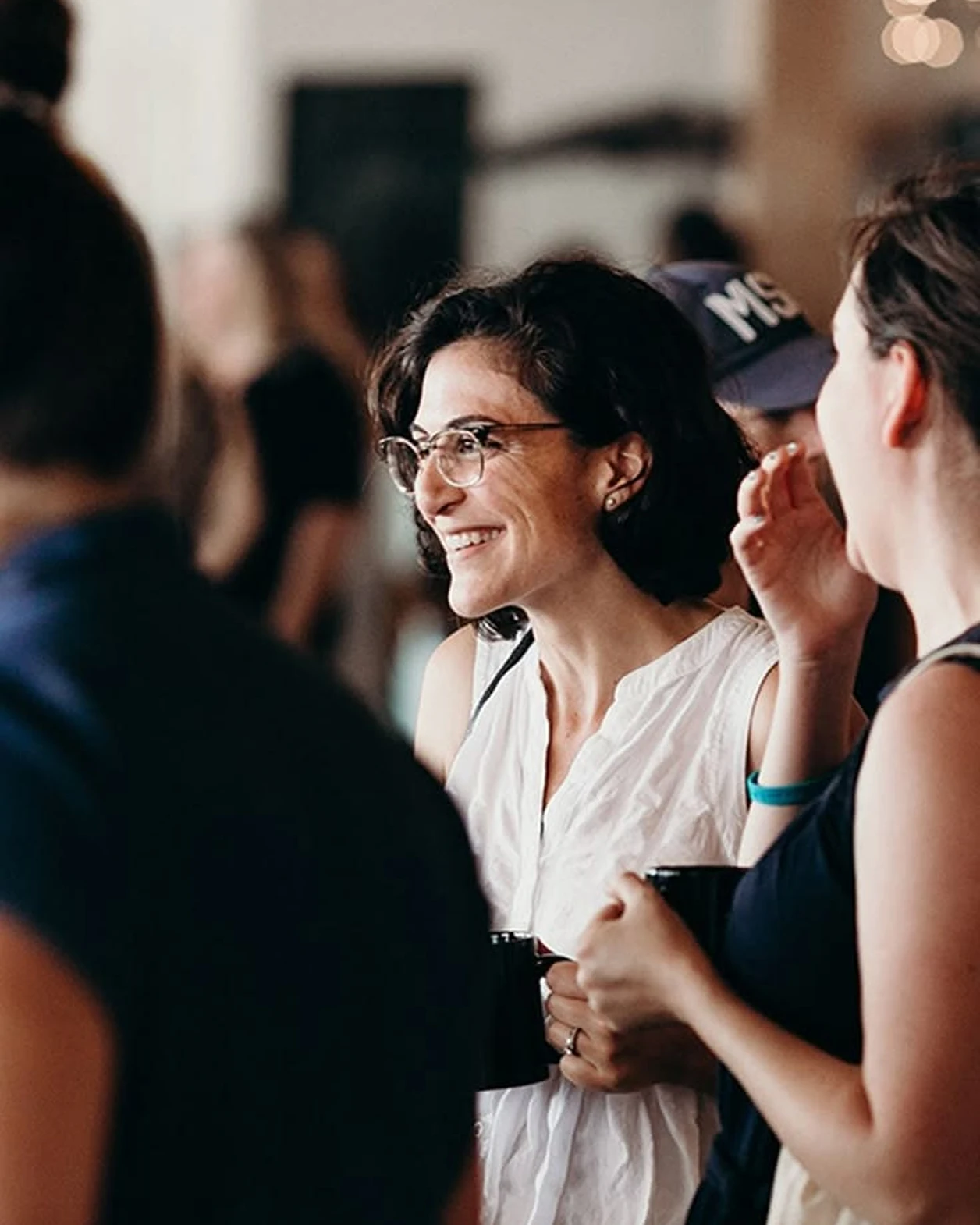 A photo of a woman wearing glasses